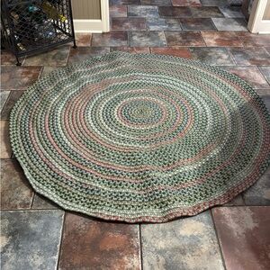 Braided Multicolor Round Rug